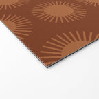 Boho Summer Sun Pattern IX Burnt Red and Orange Welcome Mat Gallery Image 2