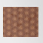 Boho Summer Sun Pattern IX Burnt Red and Orange Throw Blanket Gallery Image 2