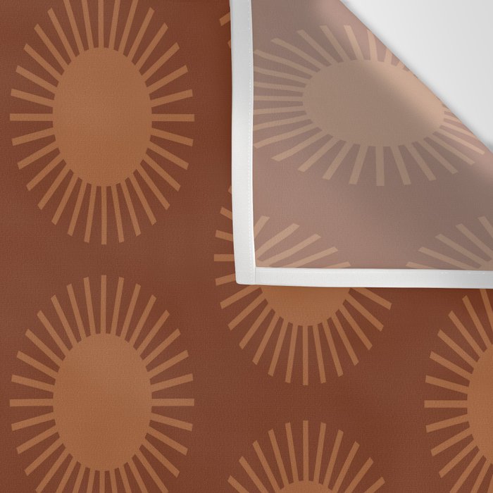 Boho Summer Sun Pattern IX Burnt Red and Orange Wall Tapestry Gallery Image 3