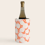 Blooming Abstract Cream and Orange Allium Flowers on Pastel Pink Wine Chiller Gallery Image 3