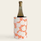 Blooming Abstract Cream and Orange Allium Flowers on Pastel Pink Wine Chiller Gallery Image 1