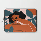 Pink Bikini - Dark Green Flowers Laptop Sleeve Gallery Image 1