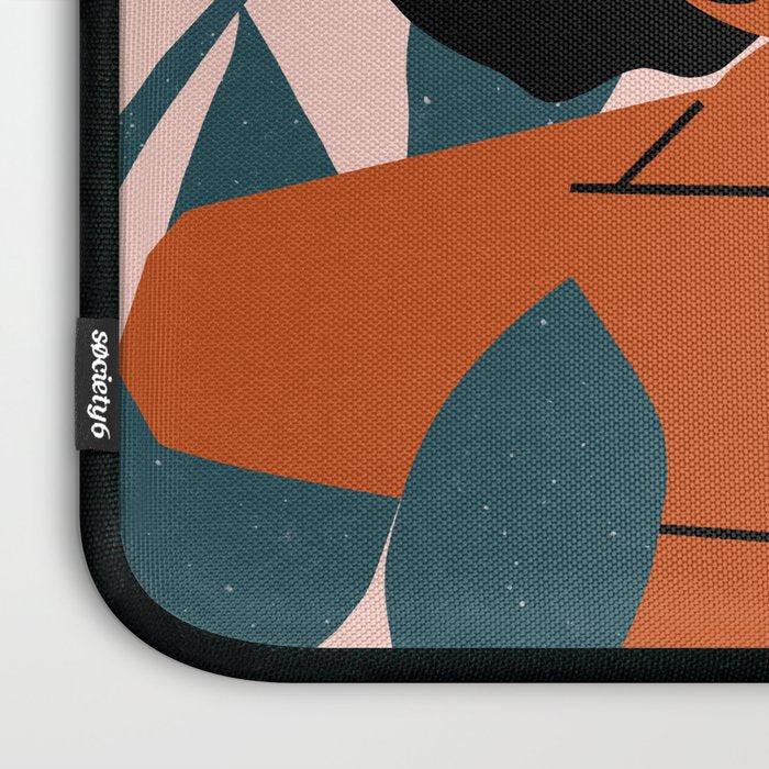 Pink Bikini - Dark Green Flowers Laptop Sleeve Gallery Image 3