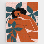 Pink Bikini - Dark Green Flowers Jigsaw Puzzle Gallery Image 1