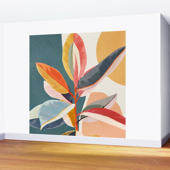 Colorful Branching Out 01 Wall Mural Gallery Image 2