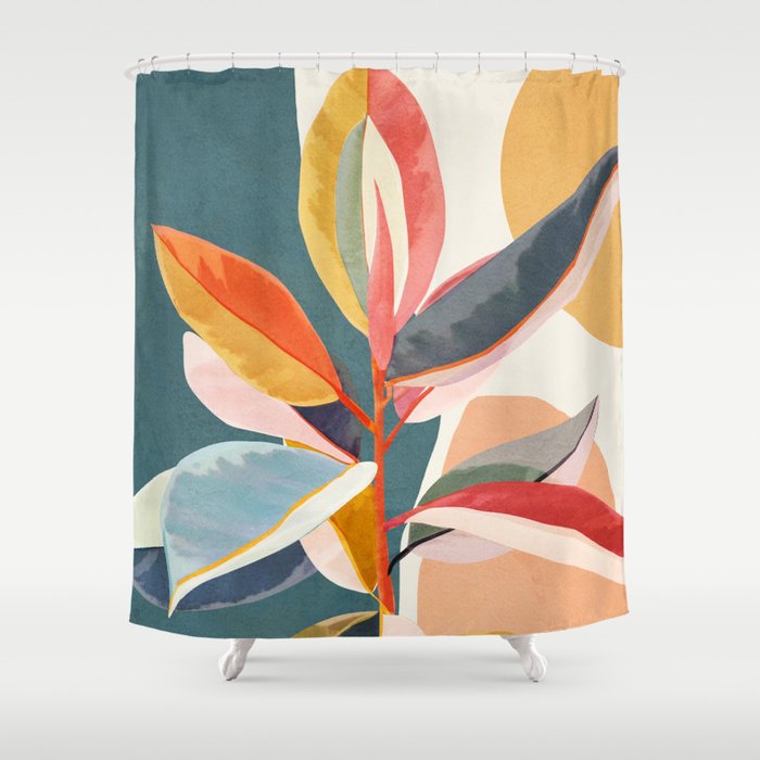 Colorful Branching Out 01 Shower Curtain Gallery Image 1