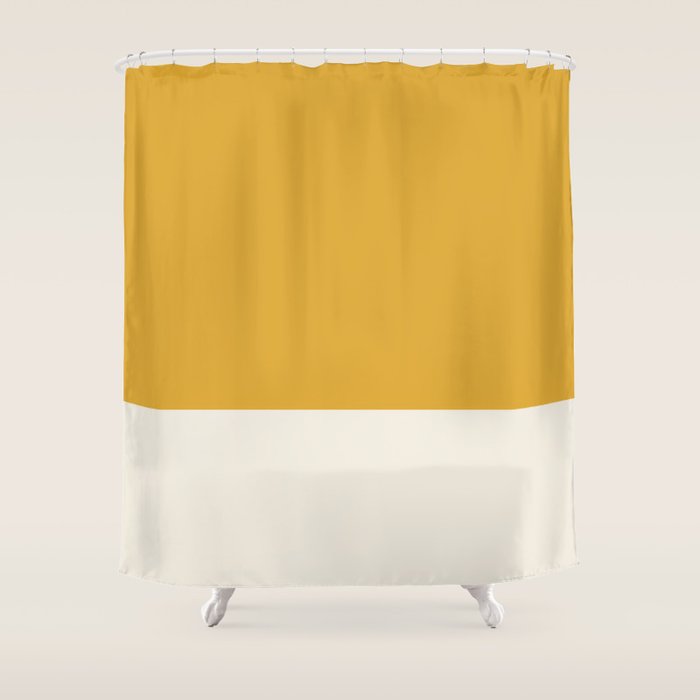Dual (Yellow Cream) Shower Curtain Gallery Image 1