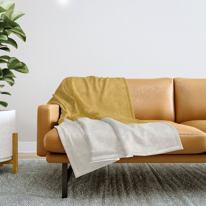 Dual (Yellow Cream) Throw Blanket Gallery Image 1