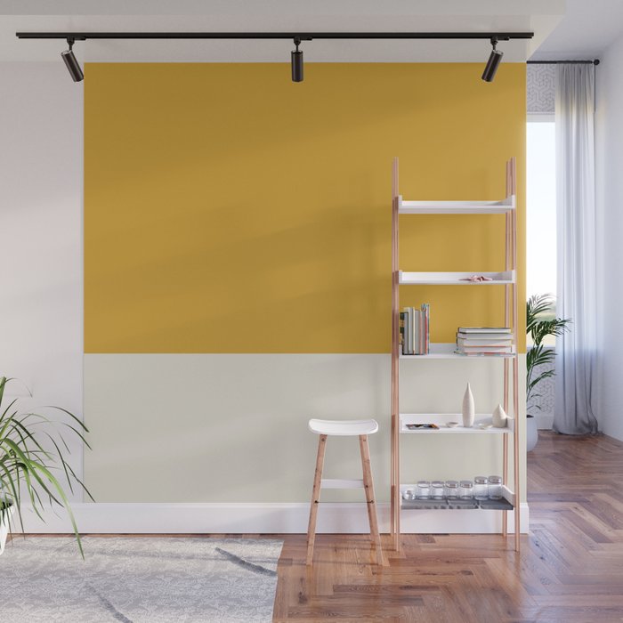 Dual (Yellow Cream) Wall Mural Gallery Image 1