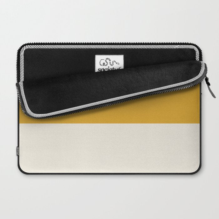 Dual (Yellow Cream) Laptop Sleeve Gallery Image 2