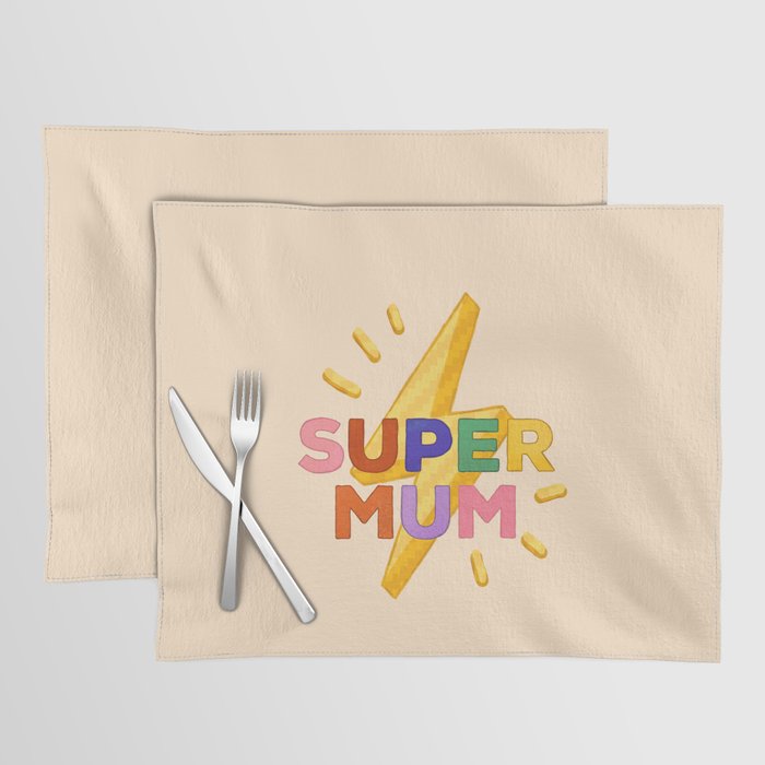 Retro Super Mum  Placemat Gallery Image 1