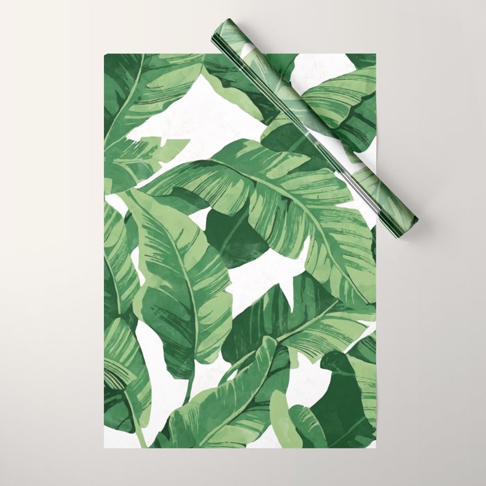 Tropical banana leaves IV Wrapping Paper Gallery Image 1