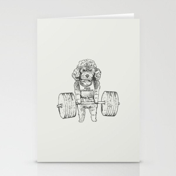 Poodle Lift Stationery Card Gallery Image 2
