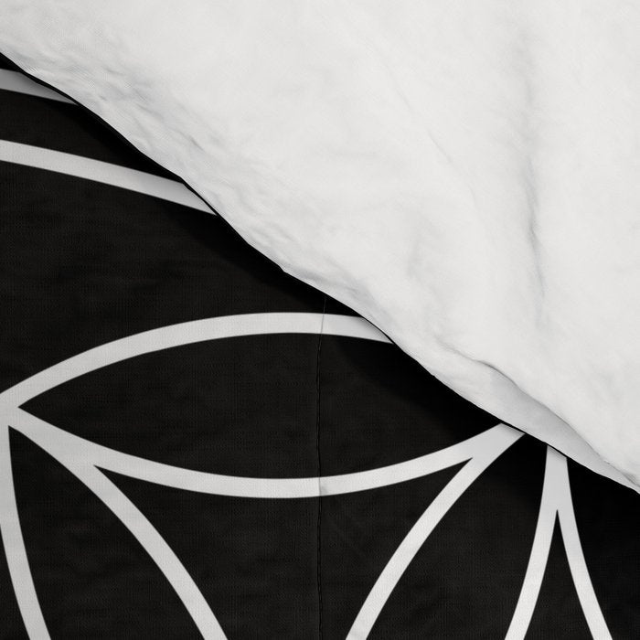 Flower of life on black Comforter Gallery Image 4
