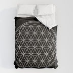 Flower of life on black Comforter Gallery Image 6