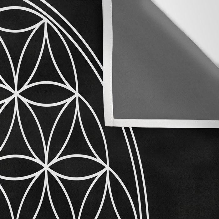 Flower of life on black Wall Tapestry Gallery Image 3