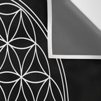Flower of life on black Wall Tapestry Gallery Image 3
