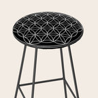 Flower of life on black Stool Gallery Image 2