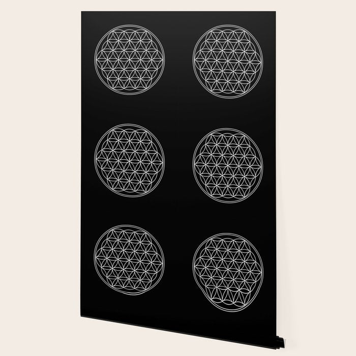 Flower of life on black Wallpaper Gallery Image 2