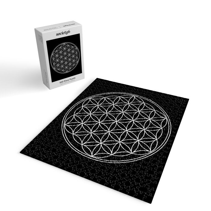 Flower of life on black Jigsaw Puzzle Gallery Image 2