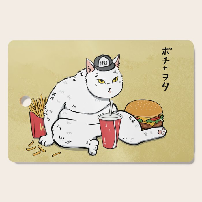 Fast Food Cat Cutting Board Gallery Image 1