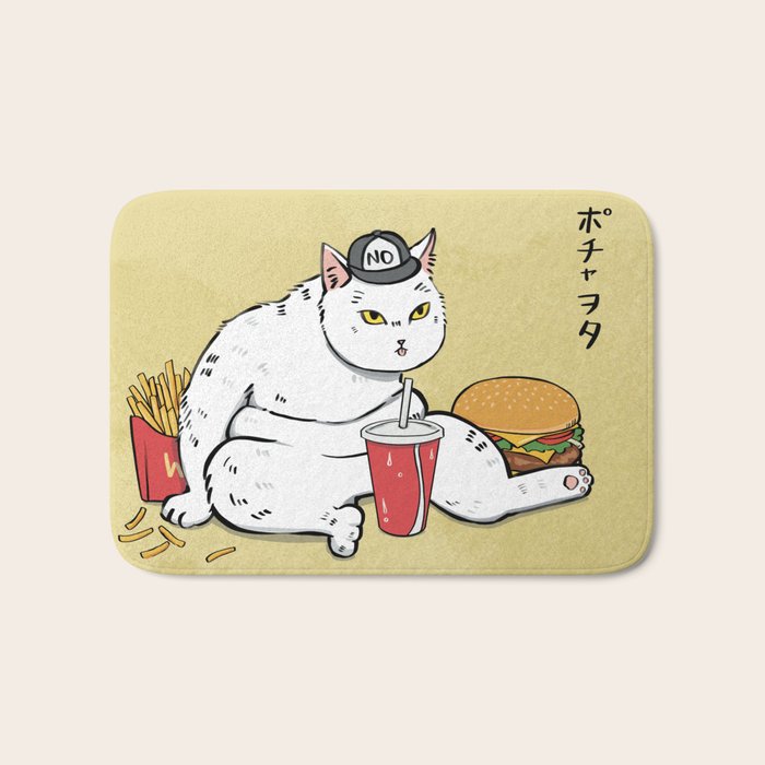 Fast Food Cat Bath Mat Gallery Image 1