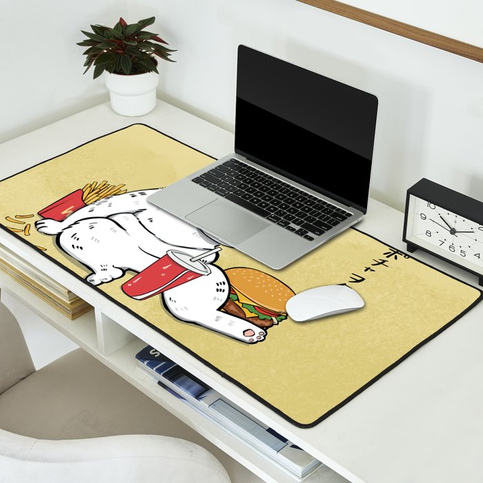 Fast Food Cat Desk Mat Gallery Image 2