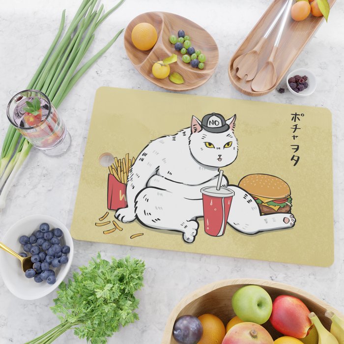 Fast Food Cat Cutting Board Gallery Image 2