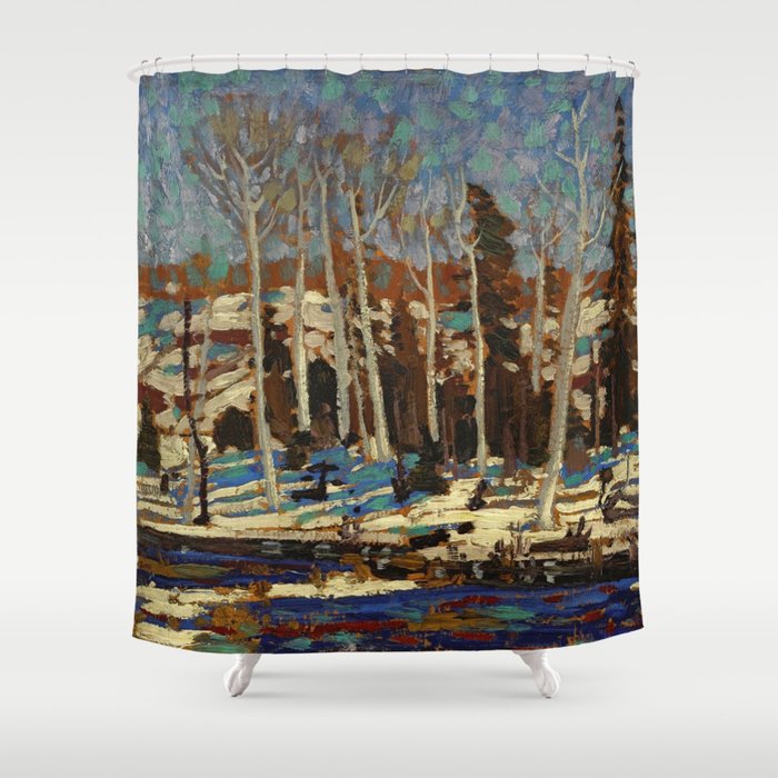 Tom Thomson March 1916 Canadian Landscape Artist Shower Curtain Gallery Image 1