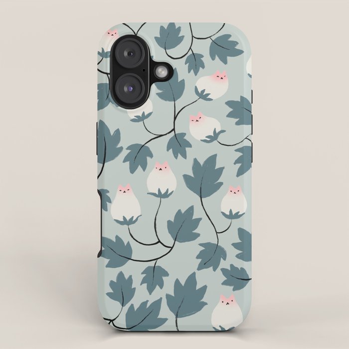 Cat and Plant 77 iPhone Case Gallery Image 1