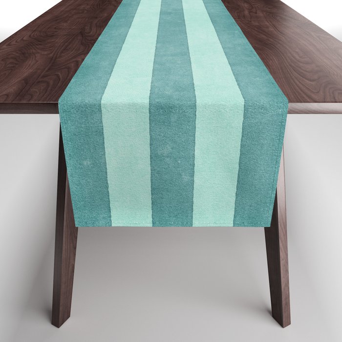 STRIPES - 004 - teal Table Runner Gallery Image 1