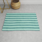 STRIPES - 004 - teal Rug Gallery Image 1