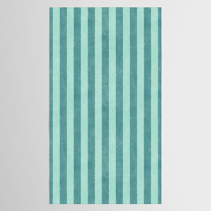 STRIPES - 004 - teal Tablecloth Gallery Image 2