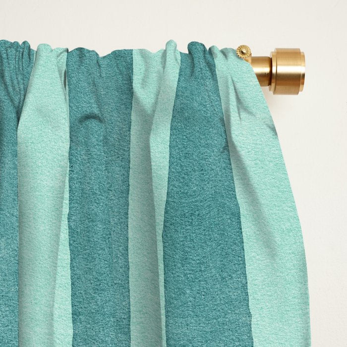 STRIPES - 004 - teal Window Curtain Gallery Image 2