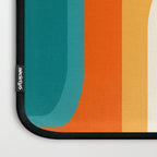 Mid-Century Modern Rainbow Teal Yellow Orange Laptop Sleeve Gallery Image 3