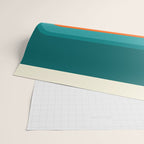 Mid-Century Modern Rainbow Teal Yellow Orange Wrapping Paper Gallery Image 2