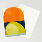 sun & moon abstract geometric shapes Stationery Card Gallery Image 2