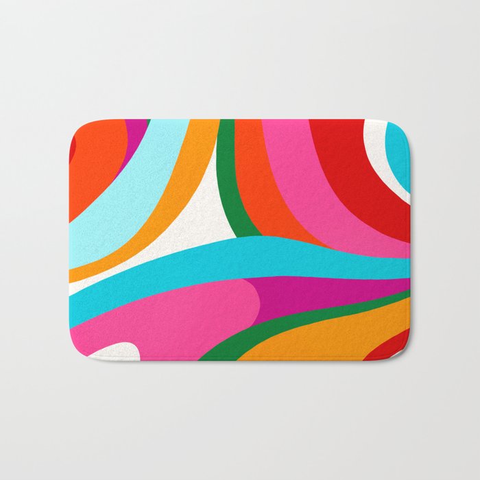 Colorful Mid Century Abstract 2 Bath Mat Gallery Image 1