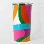 Colorful Mid Century Abstract 2 Travel Mug Gallery Image 1