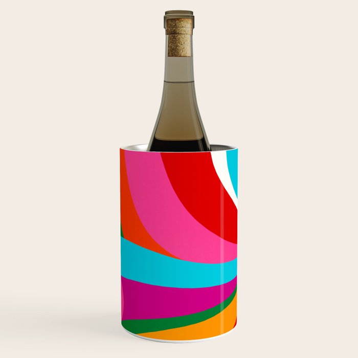 Colorful Mid Century Abstract 2 Wine Chiller Gallery Image 3