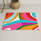 Colorful Mid Century Abstract 2 Rug Gallery Image 1