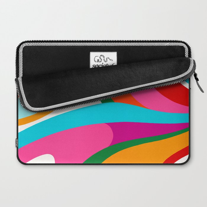 Colorful Mid Century Abstract 2 Laptop Sleeve Gallery Image 2