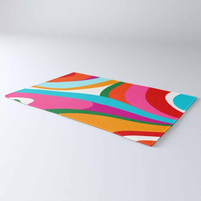 Colorful Mid Century Abstract 2 Rug Gallery Image 3