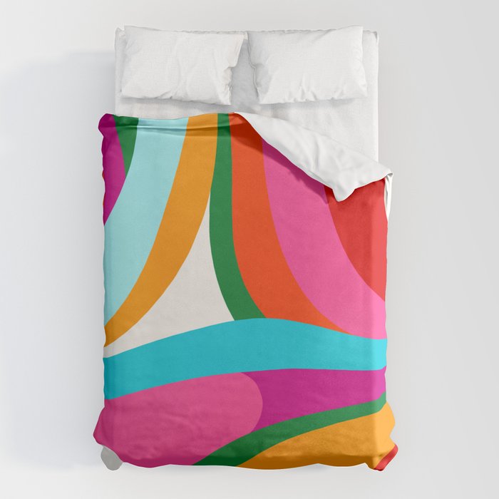 Colorful Mid Century Abstract 2 Duvet Cover Gallery Image 1