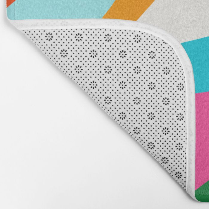 Colorful Mid Century Abstract 2 Bath Mat Gallery Image 2