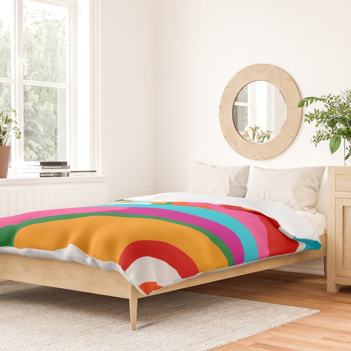 Colorful Mid Century Abstract 2 Duvet Cover Gallery Image 2