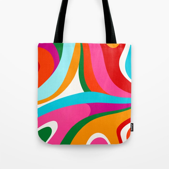 Colorful Mid Century Abstract 2 Tote Bag Gallery Image 1