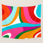 Colorful Mid Century Abstract 2 Wall Tapestry Gallery Image 4