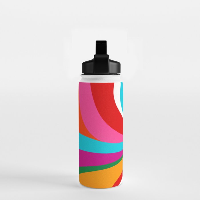 Colorful Mid Century Abstract 2 Water Bottle Gallery Image 2
