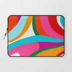 Colorful Mid Century Abstract 2 Laptop Sleeve Gallery Image 1